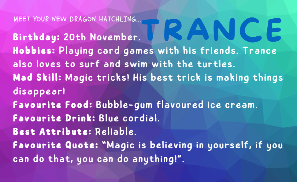 Trance - Dragon Hatchling & Egg Set - Metallic Blue/Green