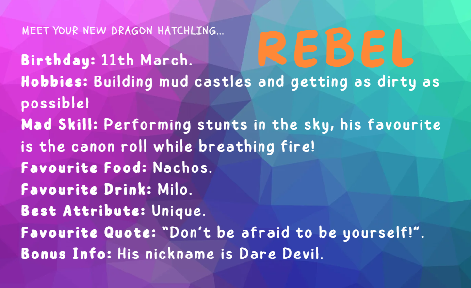 Rebel - Dragon Hatchling & Egg Set - Matte Orange/Grey