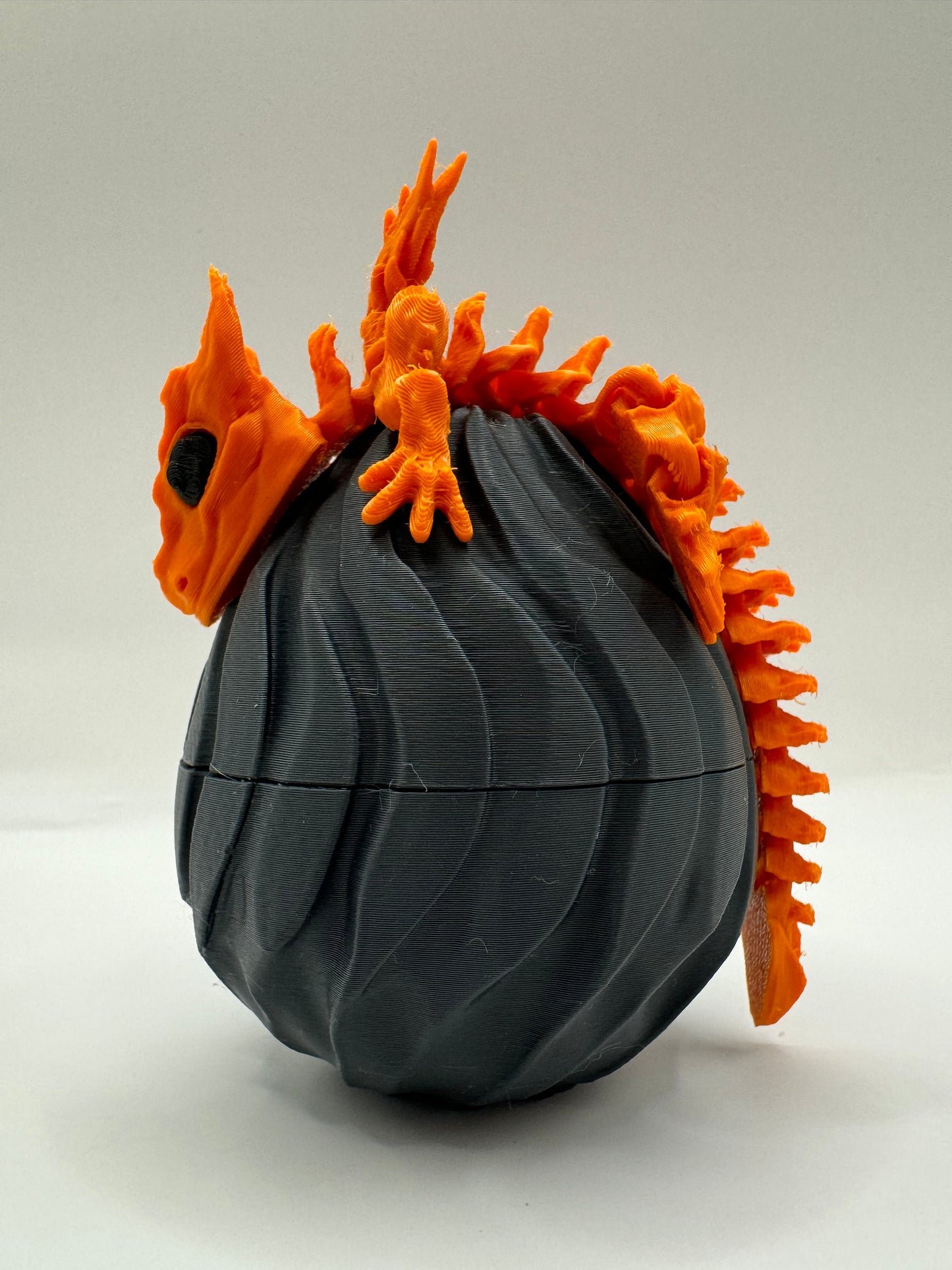 Rebel - Dragon Hatchling & Egg Set - Matte Orange/Grey