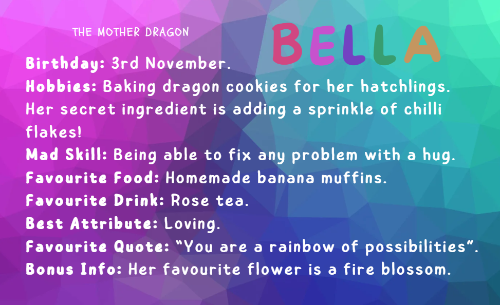 Bella - Mother Dragon - Rainbow Metallic