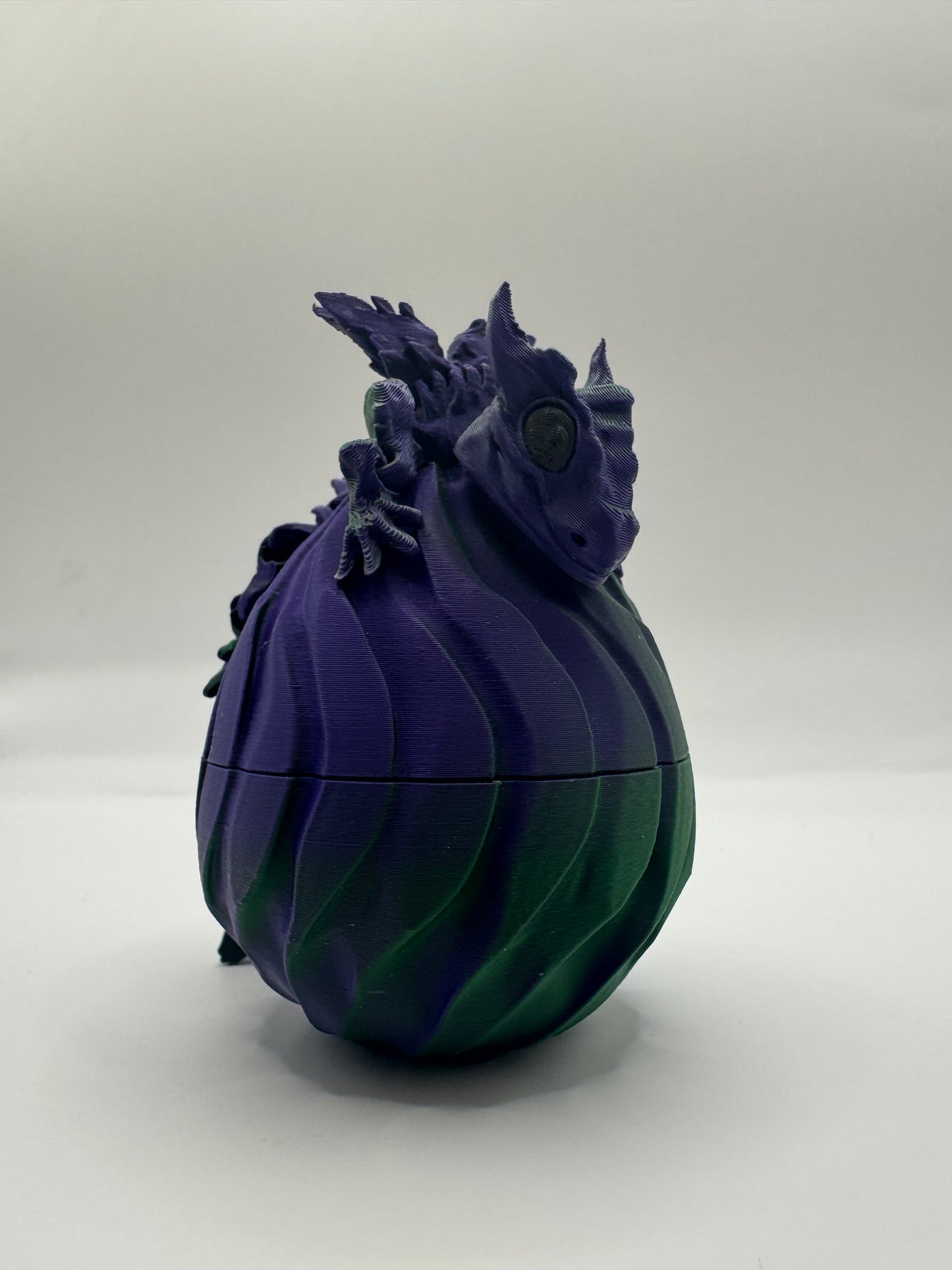 Fern - Dragon Hatchling & Egg Set - Matte Purple/Green