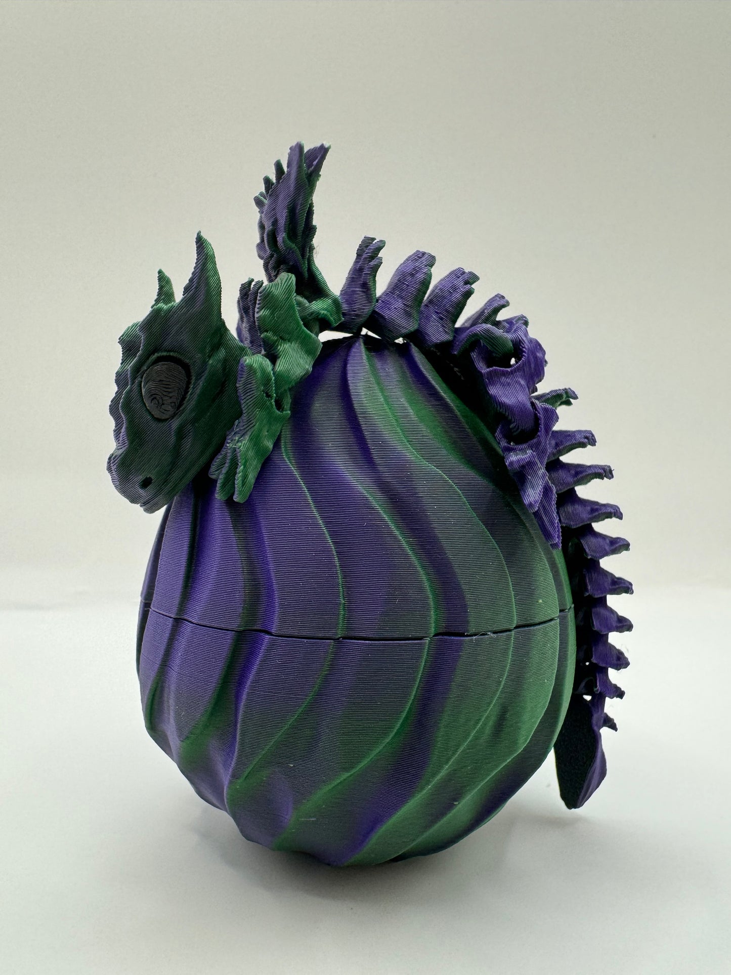Fern - Dragon Hatchling & Egg Set - Matte Purple/Green
