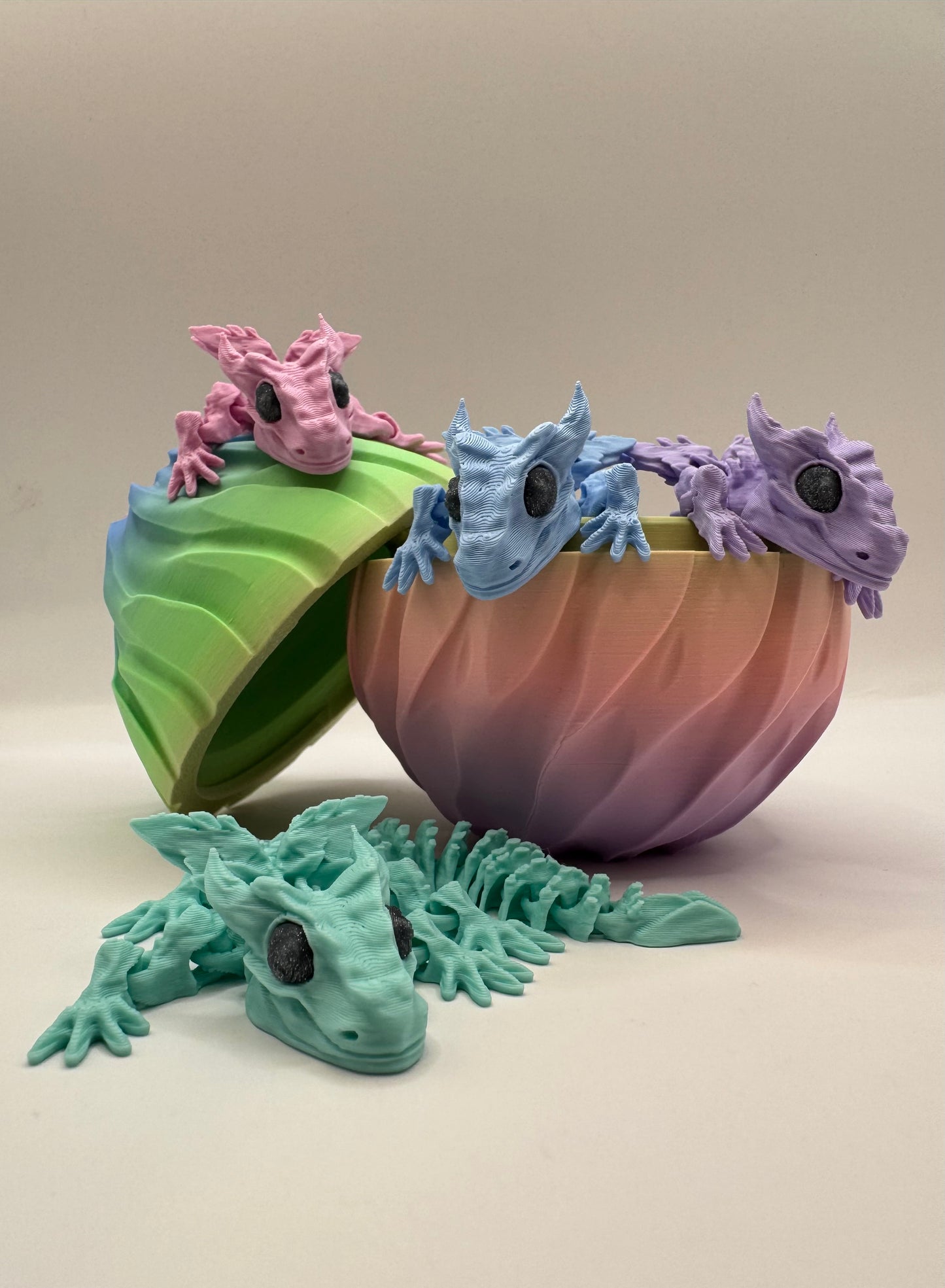 Power Pastel Dragons & Egg Set