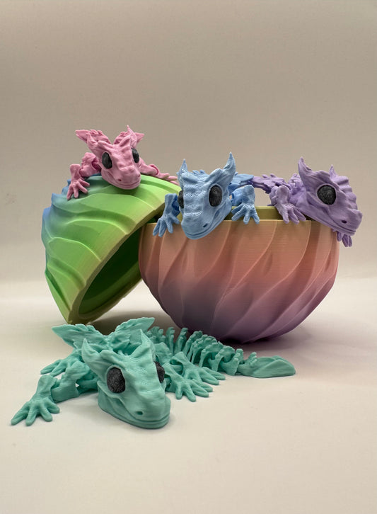 Power Pastel Dragons & Egg Set