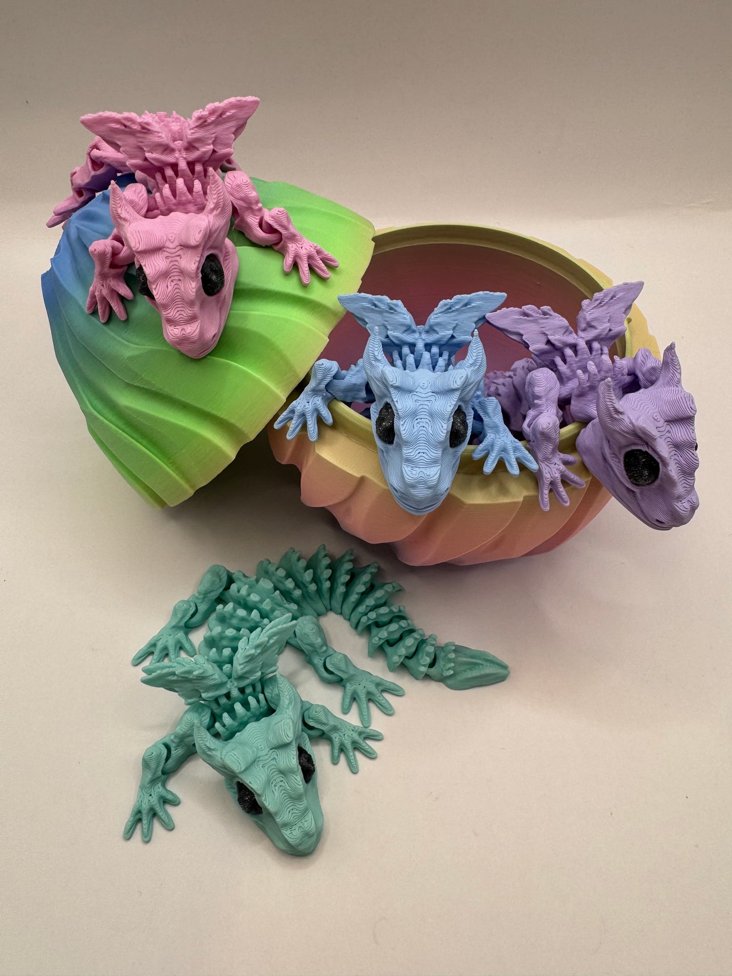 Power Pastel Dragons & Egg Set