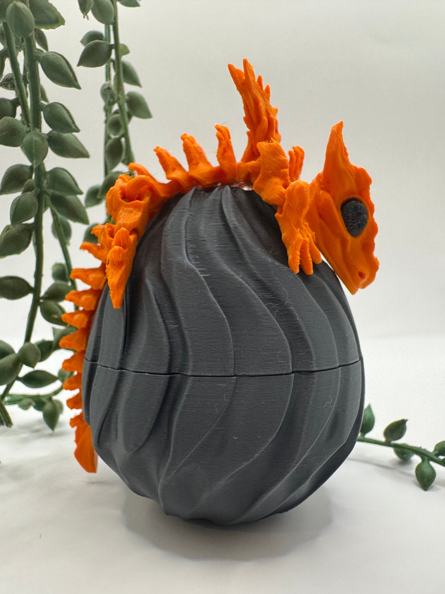 Rebel - Dragon Hatchling & Egg Set - Matte Orange/Grey