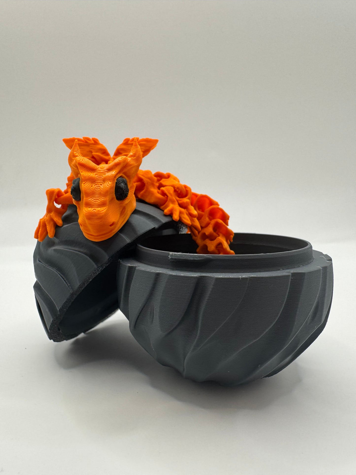 Rebel - Dragon Hatchling & Egg Set - Matte Orange/Grey